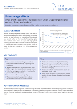 Union wage effects - The Society of Labor Economists