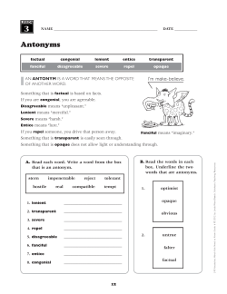 Antonyms - Scholastic