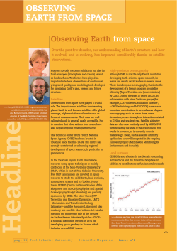 Observing earth from space