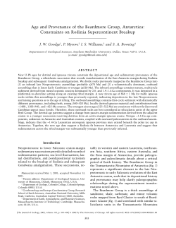 Age and Provenance of the Beardmore Group, Antarctica