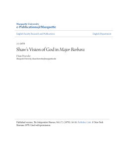 Shaw`s Vision of God in Major Barbara - e
