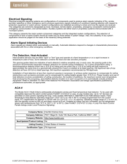 Electrical Signaling Alarm Signal Initiating Devices Fire Detection