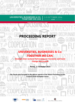 PROCEEDING REPORT UNIVERSITIES