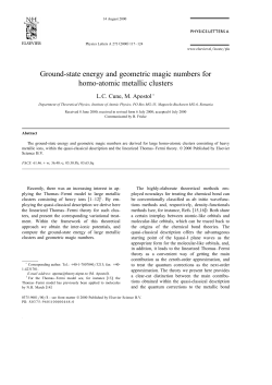 Ground-state energy and geometric magic numbers for homo