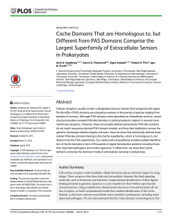Cache Domains That are Homologous to, but Different from PAS