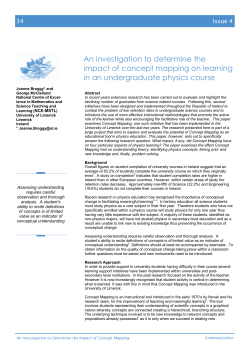 An investigation to determine the impact of concept mapping on