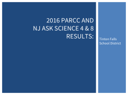 PARCC DATA PowerPoint Presentation