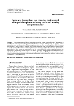 Inner nest homeostasis in a changing environment with