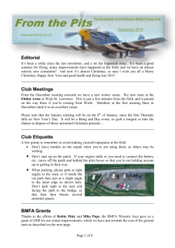 WMFC News December 2014 - Weston Model Flying Club