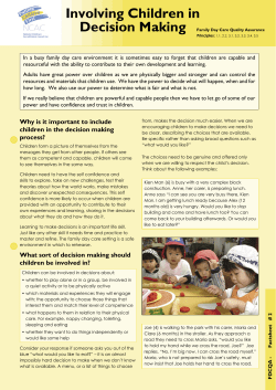 Involving Children in Decision Making
