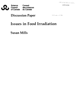 Issues in Food Irradiation - Publications du gouvernement du Canada