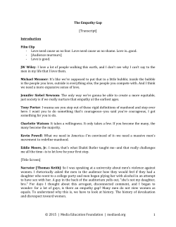 The Empathy Gap - Transcript