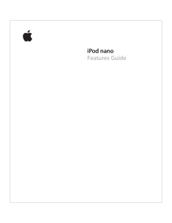 iPod nano Features Guide (Manual)