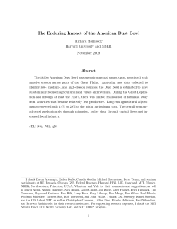 The Enduring Impact of the American Dust Bowl