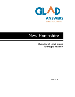 Overview of Legal Issues for People with HIV
