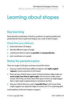 Learning about shapes