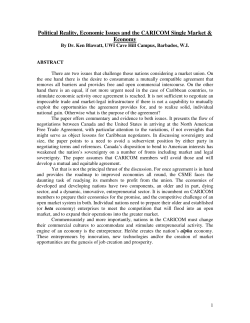 Political Reality, Economic Issues and the