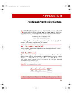 APPENDIX B Positional Numbering System