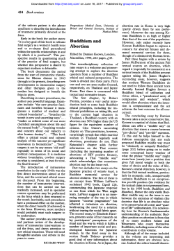 Buddhism and Abortion - Journal of Medical Ethics