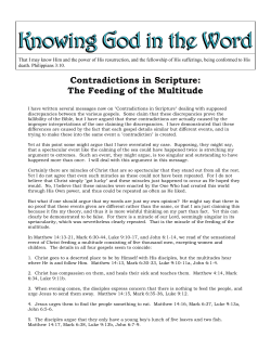 Contradictions in Scripture: The Feeding of the Multitude