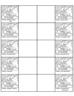 Europe Physical Features Foldable