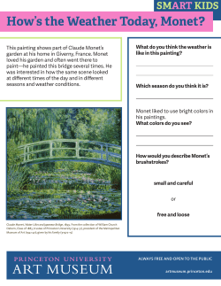 How`s the Weather Today, Monet? - Princeton University Art Museum