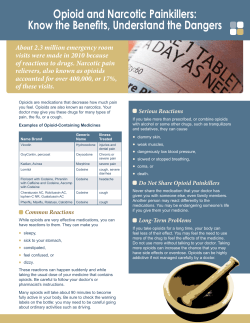 Opioid and Narcotic Painkillers: Know the Benefits, Understand the