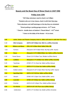 Beauty and the Beast Day of Show Check in CAST ONE Friday June