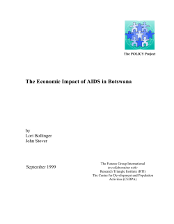 The Economic Impact of AIDS in Botswana