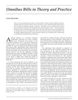 Omnibus Bills in Theory and Practice