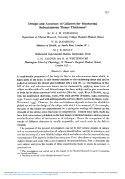 Design and Accuracy of Calipers for Measuring Subcutaneous