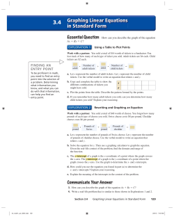 Communicate Your Answer Graphing Linear Equations in Standard