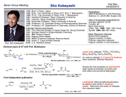 Shu Kobayashi - The Scripps Research Institute
