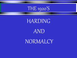 THE 1920`S - ChapmanHistory.Org