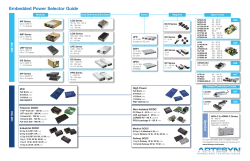 Embedded Power Selector Guide - Artesyn Embedded Technologies