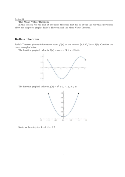 Rolle`s Theorem - Sites at Lafayette