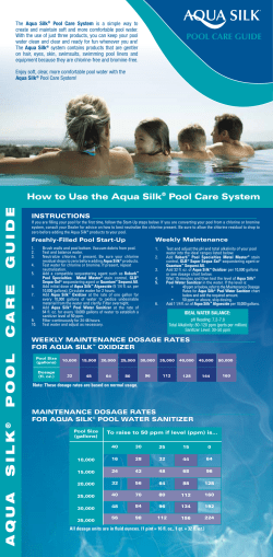 aqua silk pool care guide