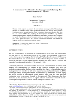 63 A Comparison of Two Alternative Monetary Approaches to