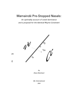 Mamaind&Egrave; Pre,Stopped Nasals