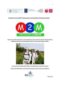 Motivate 2 Move Guide - British Association of Sport and Exercise