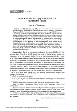 HOW CHANGING D[[x]\ CHANGES ITS QUOTIENT FIELD