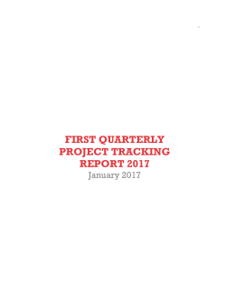 first quarterly project tracking report 2017