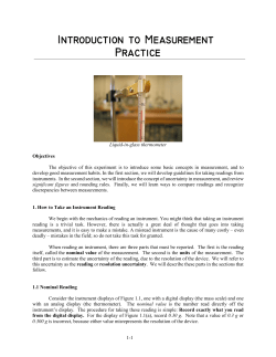 Exp. 1 Introduction to Measurement Practice