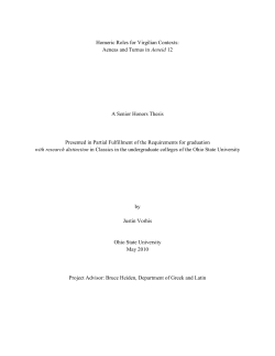 Homeric Roles for Vergilian Contexts