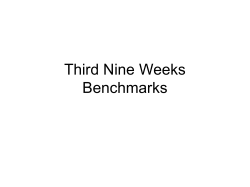 Third Nine Weeks Benchmarks