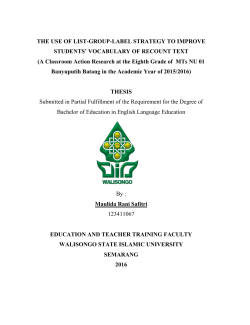 THE USE OF LIST-GROUP-LABEL STRATEGY TO IMPROVE