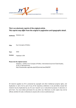 Four Concepts of Politics