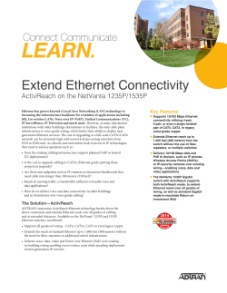 Extend Ethernet Connectivity