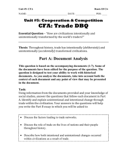 CFA: Trade DBQ