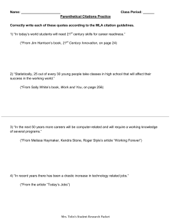 Parenthetical Citations Practice